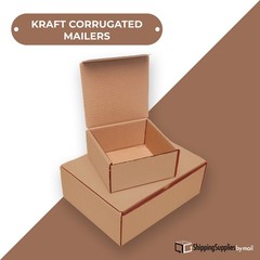 50-Case 10x6x4″ Kraft Corrugated Mailers – Lightweight and Crush Resistant