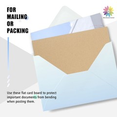 Mat Board Center, 50 Corrugated Cardboard Sheets 5×7 Inches Flat Card Board Inse