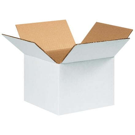 25 White Corrugated Shipping Boxes 8x8x6 ECT-32 for Secure Packaging