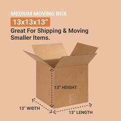13 x 13 x 13 Shipping Boxes Moving Boxes Corrugated Kraft 25/Bundle 25/Pack