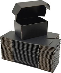 Small Black Shipping Boxes – 25 Pack Corrugated Cardboard Mailing Box Packaging