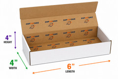 6x4x4 White Corrugated Mailer Boxes 50-2000 Shipping Packing Folding Cartons
