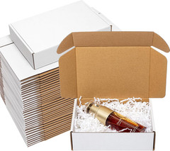Shipping Boxes 7X5X2″ 60 Pack – White Corrugated Cardboard Box Mailers for Sm…