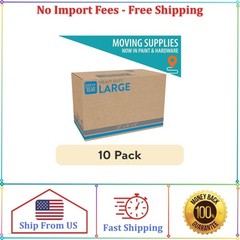 (10 pack) Pen+Gear Large Heavy Duty Kraft Moving Boxes, 27L x 15W x 17H