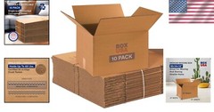 Pack of 10 Medium Shipping Boxes 18x14x12″ – Recyclable and Lightweight Solution