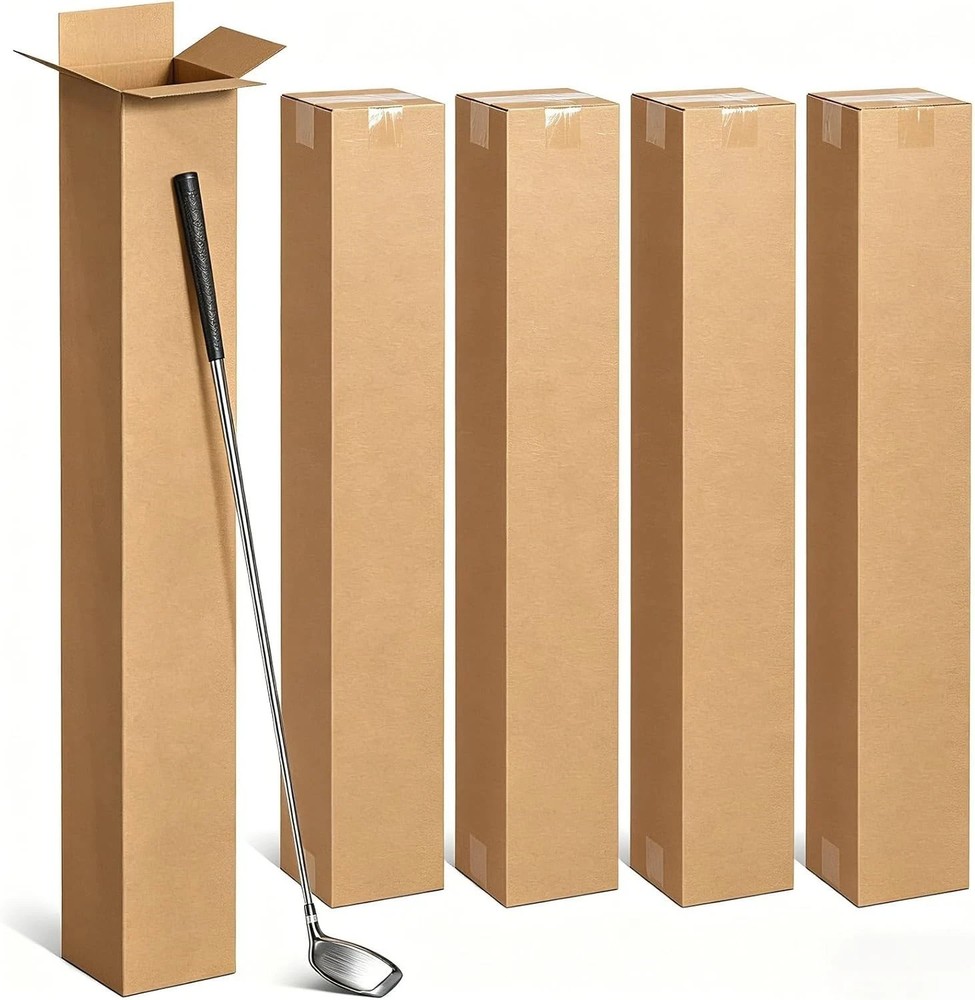 10 Pcs 4 X 4 X 48 Inch Golf Club Shipping Boxes 4L X 4W X 48H Tall Corrugated Bo