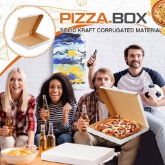 10 PCS 14x14x2 In Extra Thin White Paperboard Pizza Takeout Boxes Container