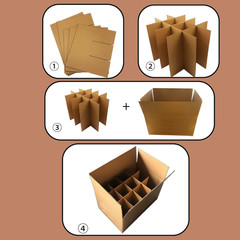 12 Sets Glass Dividers Kits for Moving Boxes Fits in 18 x 14 x 12 Inch Box，Glass