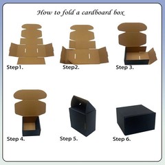 20 Pack 12x10x3 inches Black Shipping Boxes Corrugated Mailer Packaging Box