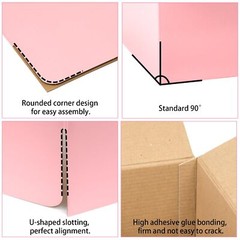 6x6x6 Inches Small Shipping Boxes 30 Pack Pink Mailer Boxes Corrugated Cardbo…
