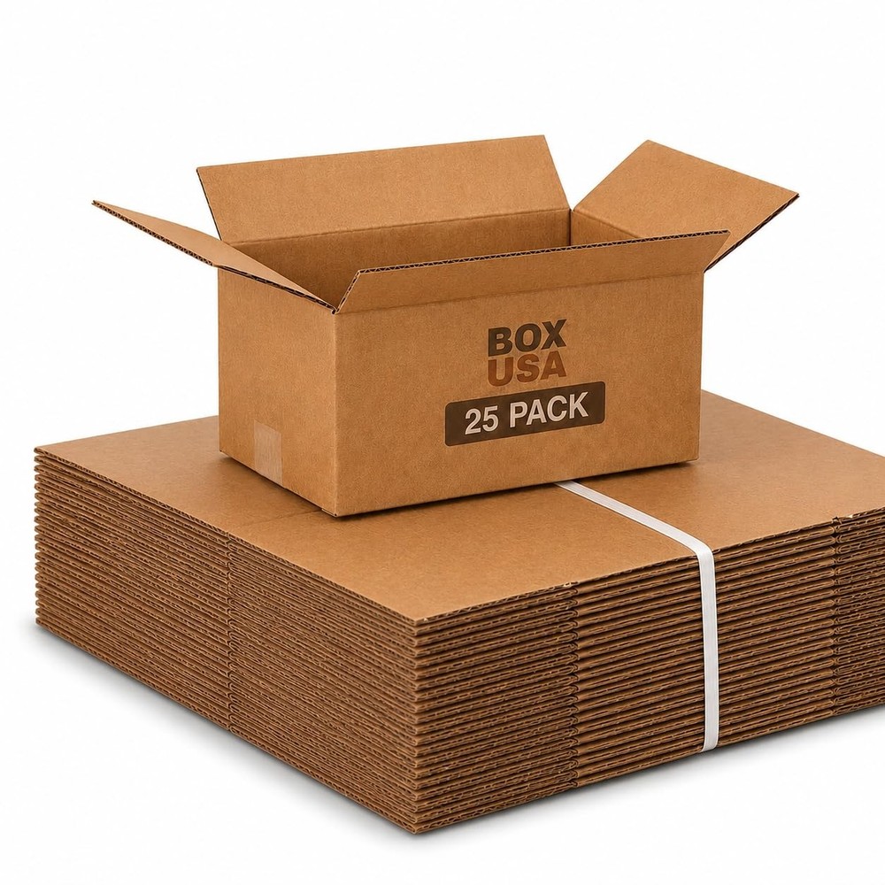 BOX USA 15 x 10 x 6 Corrugated Cardboard Boxes, Medium 15L x 10W x 6H, Pack of 2