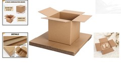 Eco-Friendly 6x6x6 Inches Corrugated Shipping Boxes – Pack of 6, Durable & Easy