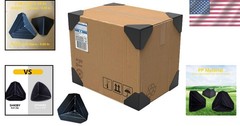 Lightweight Black Shipping Box Corner Protectors – 80 Pack for Ultimate Safety