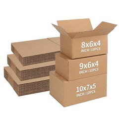 Assorted Sizes Shipping Boxes 30 Pack (10x7x5, 9x6x4,8x6x4), Corrugated Cardb…