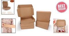 Lightweight 12x9x3 Inch Cardboard Boxes – 6 Pack for Easy Shipping and Wrapping