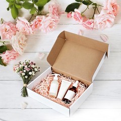 6x4x3 Inches Shipping Boxes Set of 25, White Corrugated Cardboard Boxes, Mail…
