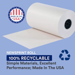 Shipping Paper Roll 1440’L X 24″W, 1-Pack | Large White Paper Roll for Packing,