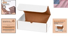 Small Shipping Boxes 12x9x4″ 50-Ct Oyster White Corrugated Heavy Duty