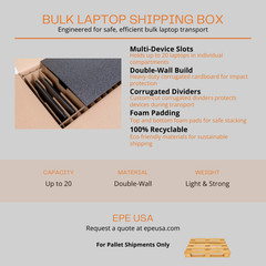 Bulk Laptop Shipping Box – Holds Up to 20 Laptops | For Pallet Shipments Only