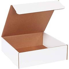 Corrugated Cardboard Literature Mailers, 13 x 13 x 4 Inches, Tuck Top One-Pie…