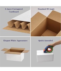 Corrugated Cardboard Shipping Box 7 x 5 x 4, 6.6 x 4.6 x 3.6 Interior