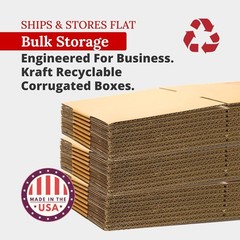 18x12x6 Corrugated Cardboard Boxes, 18″L x 12″W x 6″H, Pack of 75 | Shipping,…
