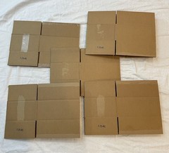 25pk – 12x9x6 Packing Moving Shipping Brown Boxes NO LABELS – GENTLY USED, NICE