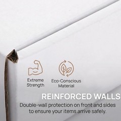 75 Pack Corrugated Shipping Boxes 4x4x2 Inches Recyclable, Crush Proof