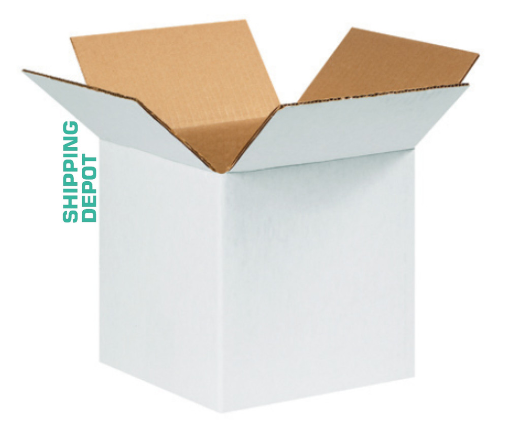 50~ 8x8x8″ Cardboard Corrugated Boxes White Great up to 65 lbs by Shipping Depot