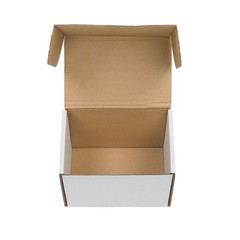 50Pcs Shipping Boxes 6x4x4 Inch White Corrugated Mailer Box Small Packaging Case
