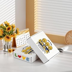 6x4x3 Inches Shipping Boxes Set of 25, White Corrugated Cardboard Boxes, Mail…