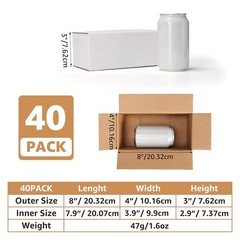 Shipping Boxes 40 Pack 8x4x3 White Corrugated Cardboard Small Mailng Boxes