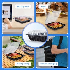 YANGRUI 45-Pack 38 oz 9.5″ Commercial Container, Shrink-Wrapped No Pre-Wash |…