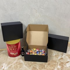 24 Customizable Black Mailer Boxes 8x6x3 in Bulk for Easy Assembly and Shipping