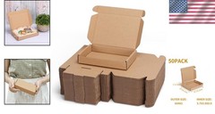 6X4X1 Inches Small Shipping Boxes Set of 50 – Brown Mailer Corrugated Cardboard