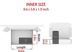 9x6x2 inches Small Shipping Boxes Set of 50 – Black Mailer Corrugated Cardboa…
