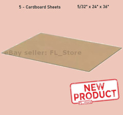 5 PACK Corrugated Cardboard Sheets Kraft 5/32″ x 24″ x 36 Inch Single Wall NEW