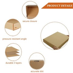 25-Pack Corrugated Mailers, 15.8 x 11.8 x 2 inches | Brown Shipping Box