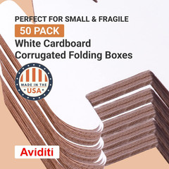 Shipping Boxes Small 6″L X 4″W X 3″H 50-Pack – Corrugated Cardboard Box for Movi
