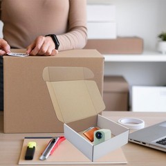 9x9x3 Inches White Shipping Boxes Set of 25，Cardboard Boxes Recyclable Corrug…