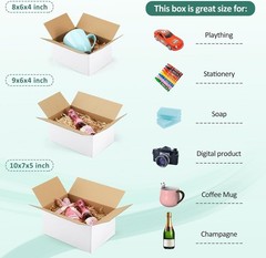 30 Pack Small Shipping Boxes Assorted Sizes, 8x6x4 & 9x6x4 & 10x7x5 10 PCS Ea…