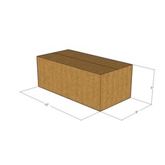16x8x6 Long Corrugated Shipping Boxes 32 ECT Single-Wall, 75/Pack