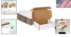 Pack of 50 Small Shipping Boxes 6x4x2 Inches White for Lightweight Items