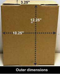 12x10x3 – TAPE FREE – 50pcs Boxes Packaging Box Cardboard Corrugated Packing