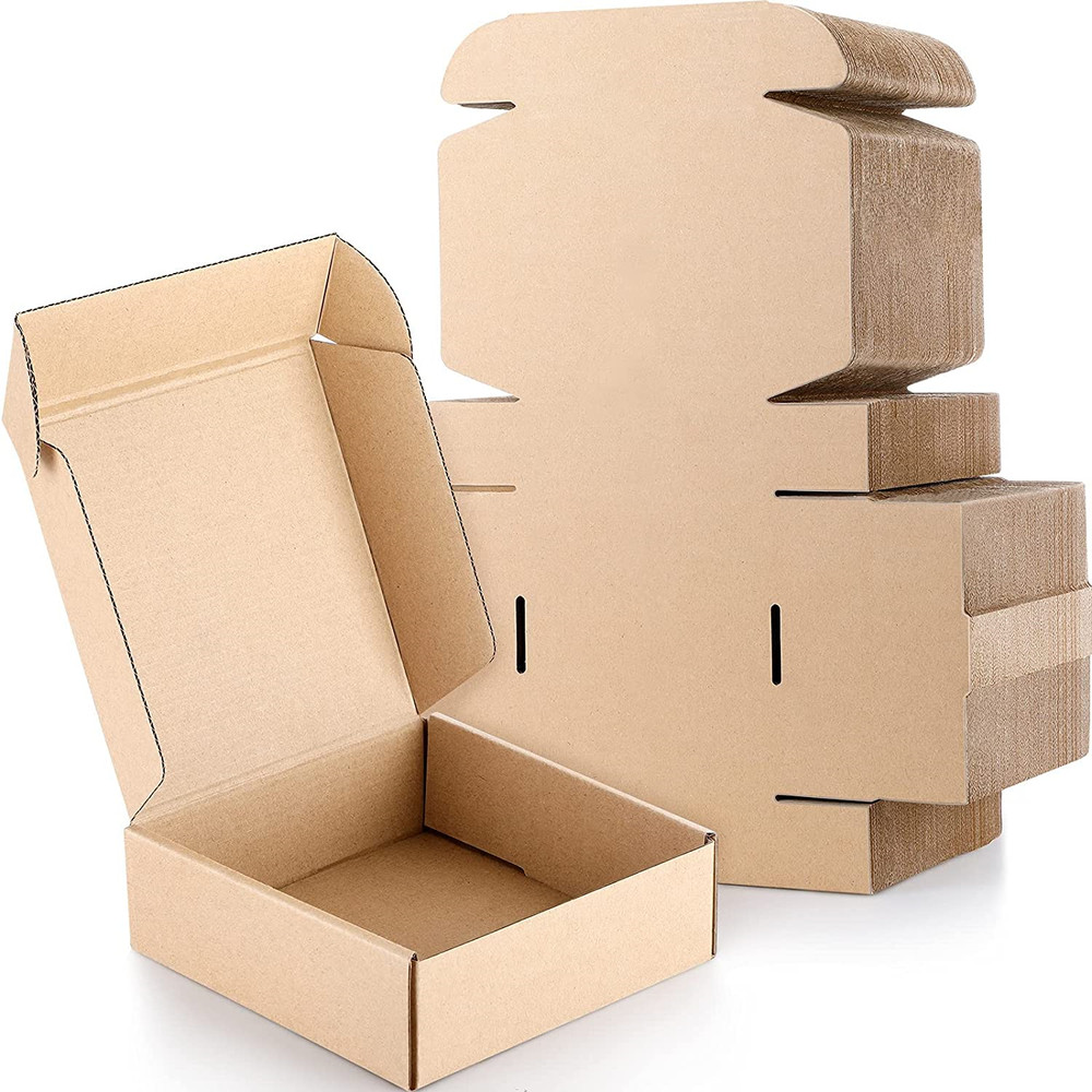 100 Pack Shipping Boxes 6 x 6 x 2 Inch Corrugated Cardboard Boxes Small Mailing