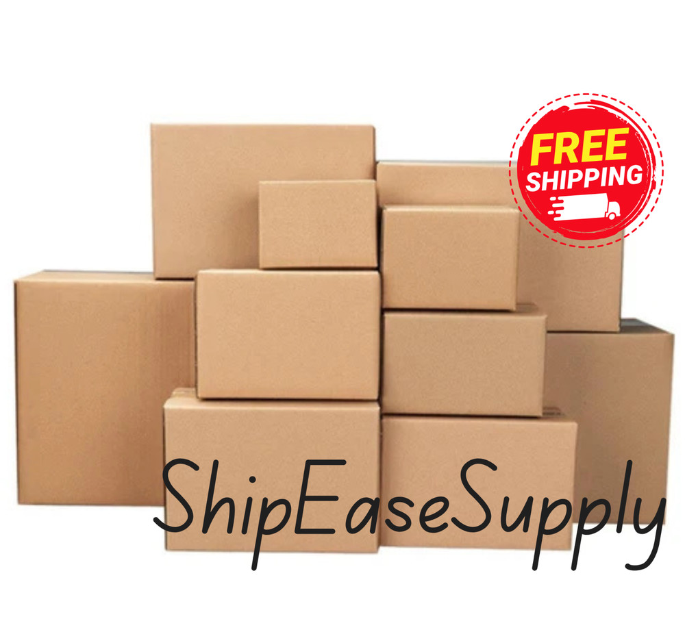 100 8x6x4 Corrugated Shipping Boxes – 100 Boxes Free Shipping New Moving Packing