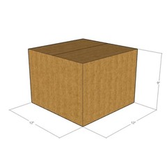 10 12x12x9 Kraft Brown Corrugated Shipping Boxes 32 ECT Single-Wall New