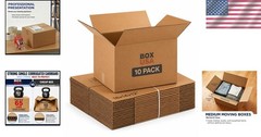 Moving Boxes Medium 18″L x 14″W x 12″H 10-Pack | C