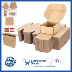 Brown Cardboard Shipping Boxes 4x4x2 Inch 50 Pack Tuck Top for Small Business