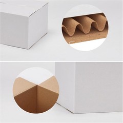 40 White Corrugated Shipping Boxes 7x7x5